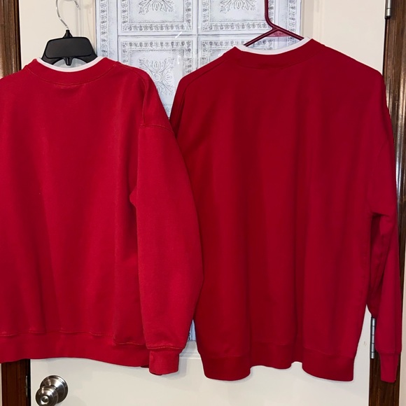 ⛄️Pre-Loved 2 Pcs Sz-L&XL M&CSportswear Bundle Red Snowman Sweaters/Sweatshirts - Picture 16 of 16